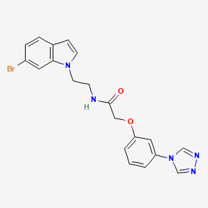 N-[2-(6-bromo-1H-indol-1-yl)ethyl]-2-[3-(4H-1,2,4-triazol-4-yl)phenoxy]acetamide - 