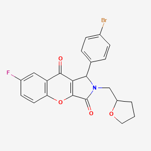 1-(4-Bromophenyl)-7-fluoro-2-(tetrahydrofuran-2-ylmethyl)-1,2-dihydrochromeno[2,3-c]pyrrole-3,9-dione - 
