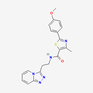 2-(4-methoxyphenyl)-4-methyl-N-(2-[1,2,4]triazolo[4,3-a]pyridin-3-ylethyl)-1,3-thiazole-5-carboxamide - 