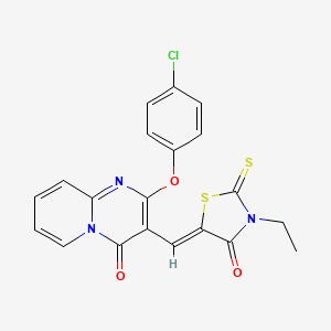 2-(4-chlorophenoxy)-3-[(Z)-(3-ethyl-4-oxo-2-thioxo-1,3-thiazolidin-5-ylidene)methyl]-4H-pyrido[1,2-a]pyrimidin-4-one - 