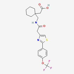 (1-{[({2-[4-(Trifluoromethoxy)phenyl]-1,3-thiazol-4-yl}acetyl)amino]methyl}cyclohexyl)acetic acid - 