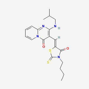 3-[(Z)-(3-butyl-4-oxo-2-thioxo-1,3-thiazolidin-5-ylidene)methyl]-2-[(2-methylpropyl)amino]-4H-pyrido[1,2-a]pyrimidin-4-one - 