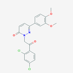 2-[2-(2,4-dichlorophenyl)-2-oxoethyl]-6-(3,4-dimethoxyphenyl)-3(2H)-pyridazinone - 