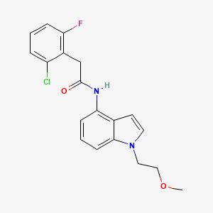 2-(2-chloro-6-fluorophenyl)-N-[1-(2-methoxyethyl)-1H-indol-4-yl]acetamide - 