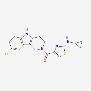 (8-chloro-1,3,4,5-tetrahydro-2H-pyrido[4,3-b]indol-2-yl)[2-(cyclopropylamino)-1,3-thiazol-4-yl]methanone - 