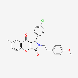 1-(4-Chlorophenyl)-2-[2-(4-methoxyphenyl)ethyl]-7-methyl-1,2-dihydrochromeno[2,3-c]pyrrole-3,9-dione - 