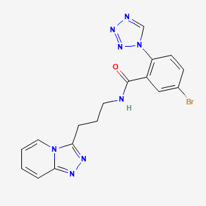 5-bromo-2-(1H-1,2,3,4-tetraazol-1-yl)-N-(3-[1,2,4]triazolo[4,3-a]pyridin-3-ylpropyl)benzamide - 