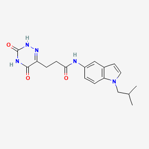 3-(3-hydroxy-5-oxo-4,5-dihydro-1,2,4-triazin-6-yl)-N-(1-isobutyl-1H-indol-5-yl)propanamide - 