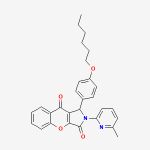 1-[4-(Hexyloxy)phenyl]-2-(6-methylpyridin-2-yl)-1,2-dihydrochromeno[2,3-c]pyrrole-3,9-dione - 