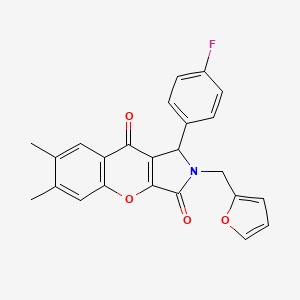 1-(4-Fluorophenyl)-2-(furan-2-ylmethyl)-6,7-dimethyl-1,2-dihydrochromeno[2,3-c]pyrrole-3,9-dione - 