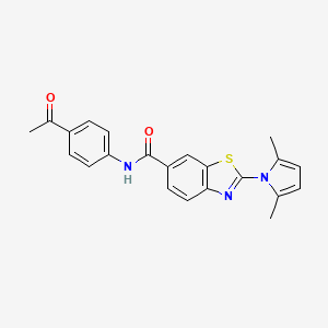N-(4-acetylphenyl)-2-(2,5-dimethyl-1H-pyrrol-1-yl)-1,3-benzothiazole-6-carboxamide - 