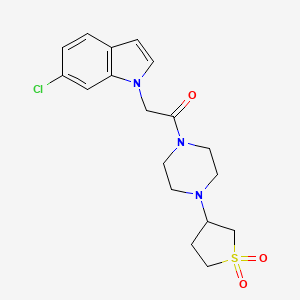 2-(6-chloro-1H-indol-1-yl)-1-(4-(1,1-dioxidotetrahydrothiophen-3-yl)piperazin-1-yl)ethanone - 