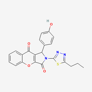 1-(4-Hydroxyphenyl)-2-(5-propyl-1,3,4-thiadiazol-2-yl)-1,2-dihydrochromeno[2,3-c]pyrrole-3,9-dione - 