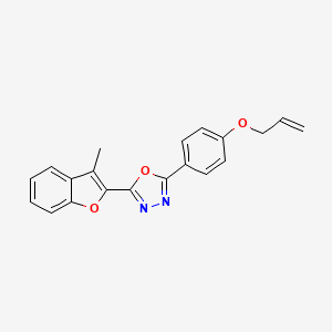 2-(3-Methyl-1-benzofuran-2-yl)-5-[4-(prop-2-en-1-yloxy)phenyl]-1,3,4-oxadiazole - 