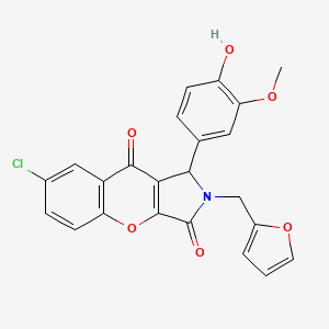 7-Chloro-2-(furan-2-ylmethyl)-1-(4-hydroxy-3-methoxyphenyl)-1,2-dihydrochromeno[2,3-c]pyrrole-3,9-dione - 