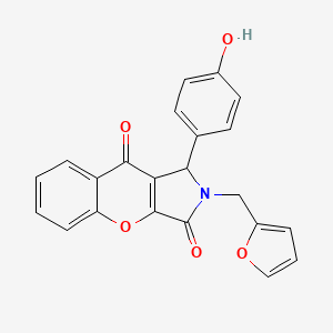 2-(Furan-2-ylmethyl)-1-(4-hydroxyphenyl)-1,2-dihydrochromeno[2,3-c]pyrrole-3,9-dione - 