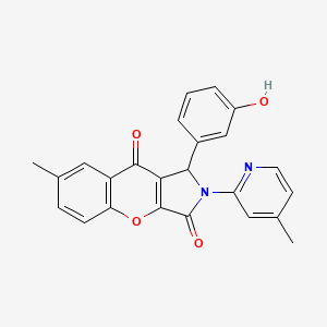1-(3-Hydroxyphenyl)-7-methyl-2-(4-methylpyridin-2-yl)-1,2-dihydrochromeno[2,3-c]pyrrole-3,9-dione - 