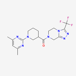 [1-(4,6-dimethyl-2-pyrimidinyl)-3-piperidyl][3-(trifluoromethyl)-5,6-dihydro[1,2,4]triazolo[4,3-a]pyrazin-7(8H)-yl]methanone - 