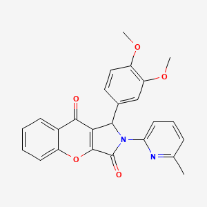 1-(3,4-Dimethoxyphenyl)-2-(6-methylpyridin-2-yl)-1,2-dihydrochromeno[2,3-c]pyrrole-3,9-dione - 