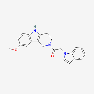 2-(1H-indol-1-yl)-1-(8-methoxy-1,3,4,5-tetrahydro-2H-pyrido[4,3-b]indol-2-yl)ethanone - 