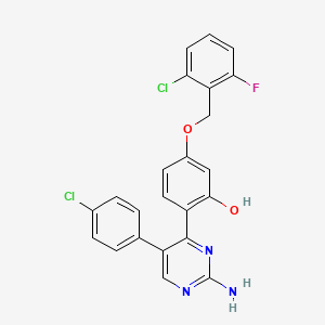 2-[2-Amino-5-(4-chlorophenyl)-4-pyrimidinyl]-5-[(2-chloro-6-fluorobenzyl)oxy]phenol - 