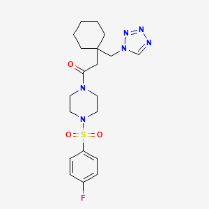 1-{4-[(4-fluorophenyl)sulfonyl]piperazin-1-yl}-2-[1-(1H-tetrazol-1-ylmethyl)cyclohexyl]ethanone - 