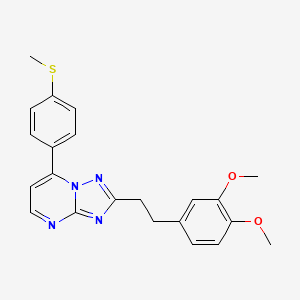 2-(3,4-Dimethoxyphenethyl)-7-[4-(methylsulfanyl)phenyl][1,2,4]triazolo[1,5-a]pyrimidine - 