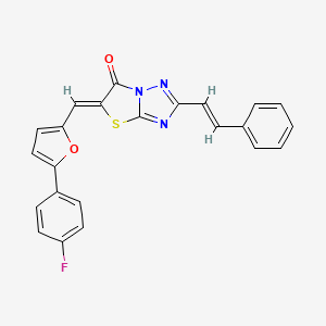 (5Z)-5-{[5-(4-fluorophenyl)furan-2-yl]methylidene}-2-[(E)-2-phenylethenyl][1,3]thiazolo[3,2-b][1,2,4]triazol-6(5H)-one - 
