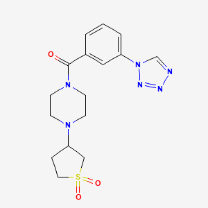 [4-(1,1-dioxidotetrahydrothiophen-3-yl)piperazin-1-yl][3-(1H-tetrazol-1-yl)phenyl]methanone - 