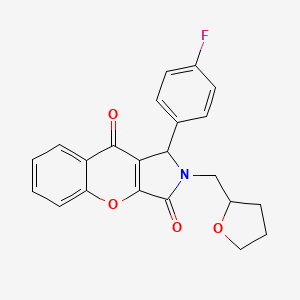 1-(4-Fluorophenyl)-2-(tetrahydrofuran-2-ylmethyl)-1,2-dihydrochromeno[2,3-c]pyrrole-3,9-dione - 