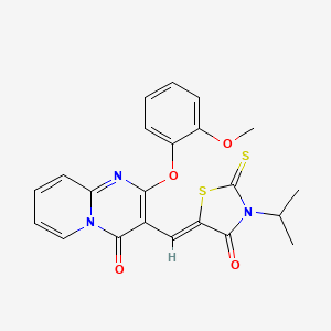 3-isopropyl-5-{(Z)-1-[2-(2-methoxyphenoxy)-4-oxo-4H-pyrido[1,2-a]pyrimidin-3-yl]methylidene}-2-thioxo-1,3-thiazolan-4-one - 
