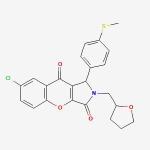 7-Chloro-1-[4-(methylsulfanyl)phenyl]-2-(tetrahydrofuran-2-ylmethyl)-1,2-dihydrochromeno[2,3-c]pyrrole-3,9-dione - 