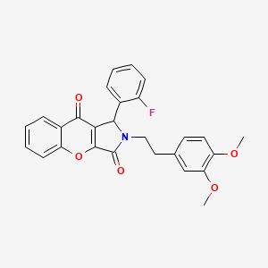 2-[2-(3,4-Dimethoxyphenyl)ethyl]-1-(2-fluorophenyl)-1,2-dihydrochromeno[2,3-c]pyrrole-3,9-dione - 