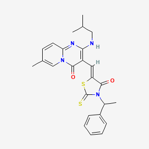 5-{(Z)-1-[2-(isobutylamino)-7-methyl-4-oxo-4H-pyrido[1,2-a]pyrimidin-3-yl]methylidene}-3-(1-phenylethyl)-2-thioxo-1,3-thiazolan-4-one - 