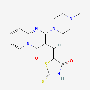 9-methyl-2-(4-methylpiperazin-1-yl)-3-[(Z)-(4-oxo-2-thioxo-1,3-thiazolidin-5-ylidene)methyl]-4H-pyrido[1,2-a]pyrimidin-4-one - 