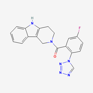 [5-fluoro-2-(1H-tetrazol-1-yl)phenyl](1,3,4,5-tetrahydro-2H-pyrido[4,3-b]indol-2-yl)methanone - 