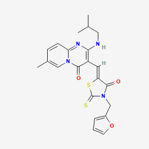 3-(2-furylmethyl)-5-{(Z)-1-[2-(isobutylamino)-7-methyl-4-oxo-4H-pyrido[1,2-a]pyrimidin-3-yl]methylidene}-2-thioxo-1,3-thiazolan-4-one - 
