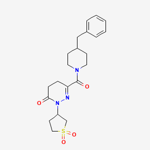 6-[(4-benzylpiperidin-1-yl)carbonyl]-2-(1,1-dioxidotetrahydrothiophen-3-yl)-4,5-dihydropyridazin-3(2H)-one - 