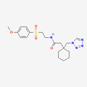 N-{2-[(4-methoxyphenyl)sulfonyl]ethyl}-2-[1-(1H-1,2,3,4-tetraazol-1-ylmethyl)cyclohexyl]acetamide - 