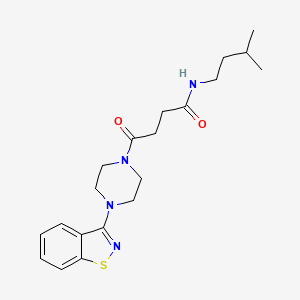 4-[4-(1,2-benzisothiazol-3-yl)piperazino]-N~1~-isopentyl-4-oxobutanamide - 