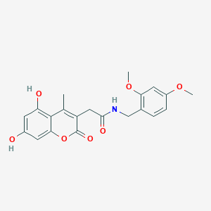 2-(5,7-dihydroxy-4-methyl-2-oxo-2H-chromen-3-yl)-N-(2,4-dimethoxybenzyl)acetamide - 