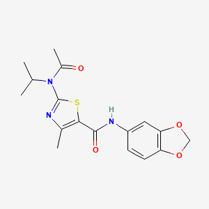 2-[acetyl(isopropyl)amino]-N-(1,3-benzodioxol-5-yl)-4-methyl-1,3-thiazole-5-carboxamide - 