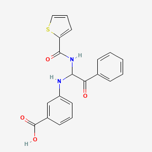 3-({2-Oxo-2-phenyl-1-[(2-thienylcarbonyl)amino]ethyl}amino)benzoic acid - 