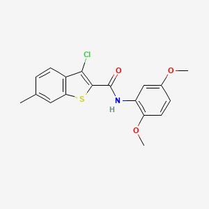 3-chloro-N-(2,5-dimethoxyphenyl)-6-methyl-1-benzothiophene-2-carboxamide - 