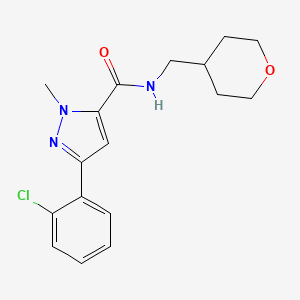 3-(2-chlorophenyl)-1-methyl-N-(tetrahydro-2H-pyran-4-ylmethyl)-1H-pyrazole-5-carboxamide - 