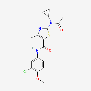 2-[acetyl(cyclopropyl)amino]-N-(3-chloro-4-methoxyphenyl)-4-methyl-1,3-thiazole-5-carboxamide - 