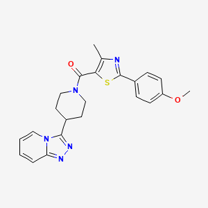 [2-(4-Methoxyphenyl)-4-methyl-1,3-thiazol-5-yl](4-[1,2,4]triazolo[4,3-a]pyridin-3-ylpiperidino)methanone - 