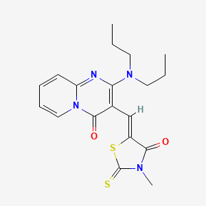 2-(dipropylamino)-3-[(Z)-(3-methyl-4-oxo-2-thioxo-1,3-thiazolidin-5-ylidene)methyl]-4H-pyrido[1,2-a]pyrimidin-4-one - 