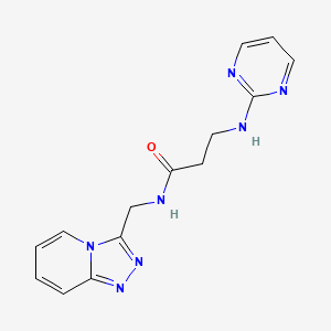 3-(2-pyrimidinylamino)-N-([1,2,4]triazolo[4,3-a]pyridin-3-ylmethyl)propanamide - 