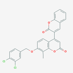 7'-[(3,4-dichlorobenzyl)oxy]-8'-methyl-2H,2'H-3,4'-bichromene-2,2'-dione - 